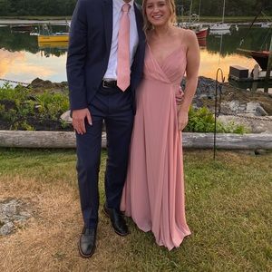 XS birdey grey bridesmaid dress - dusty  rose. Altered for someone who is 5’3”